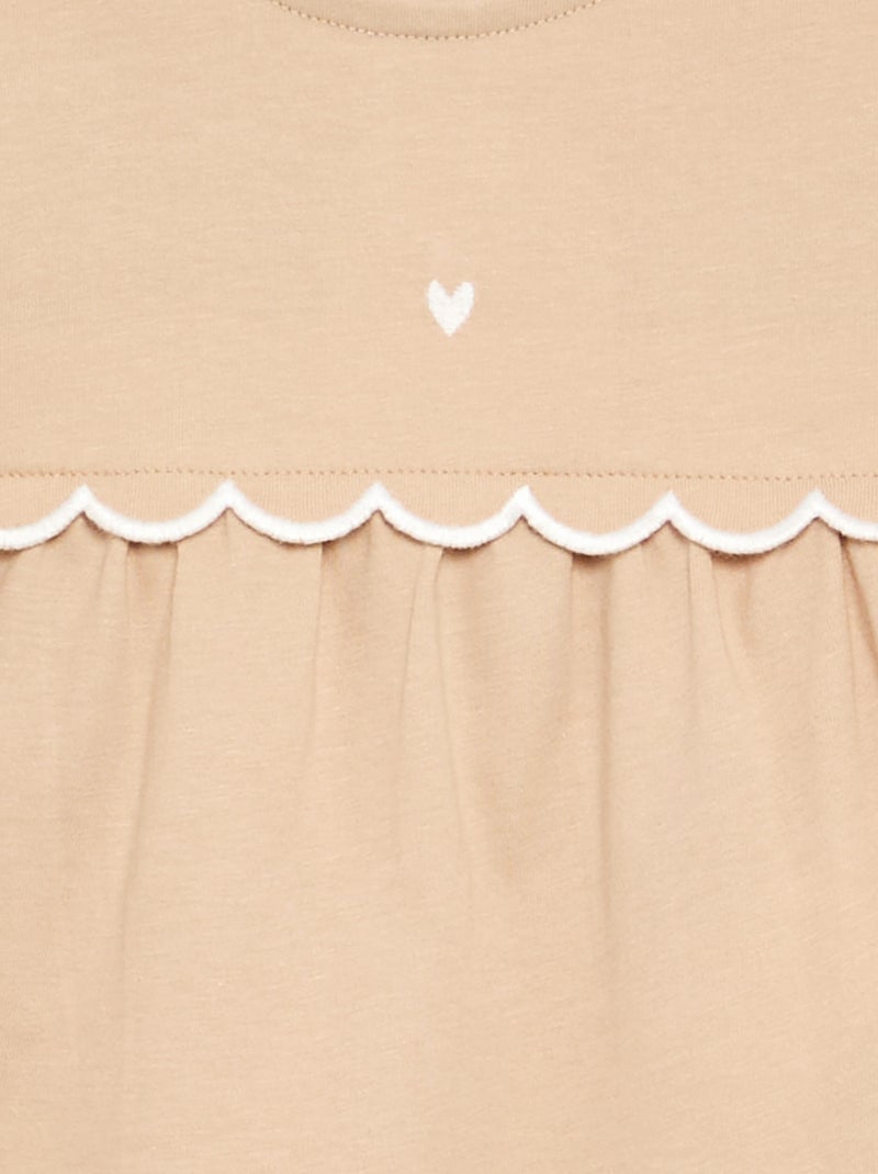 Ensemble T-shirt + legging Beige - Kiabi