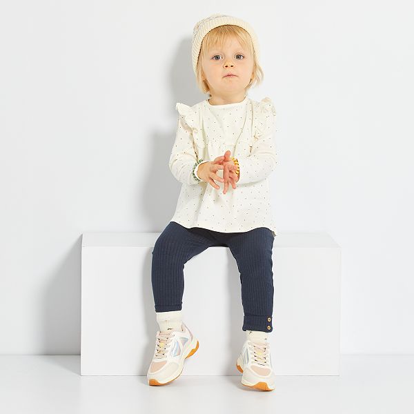 Ensemble T Shirt Legging Bebe Fille Blanc Kiabi 9 00