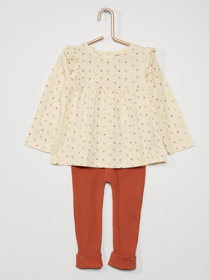 Ensemble T-shirt + legging BLANC - Kiabi