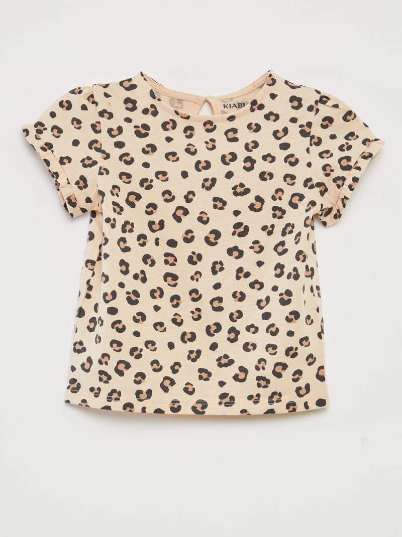 Ensemble t-shirt + legging côtelé - 2 pièces BEIGE - Kiabi