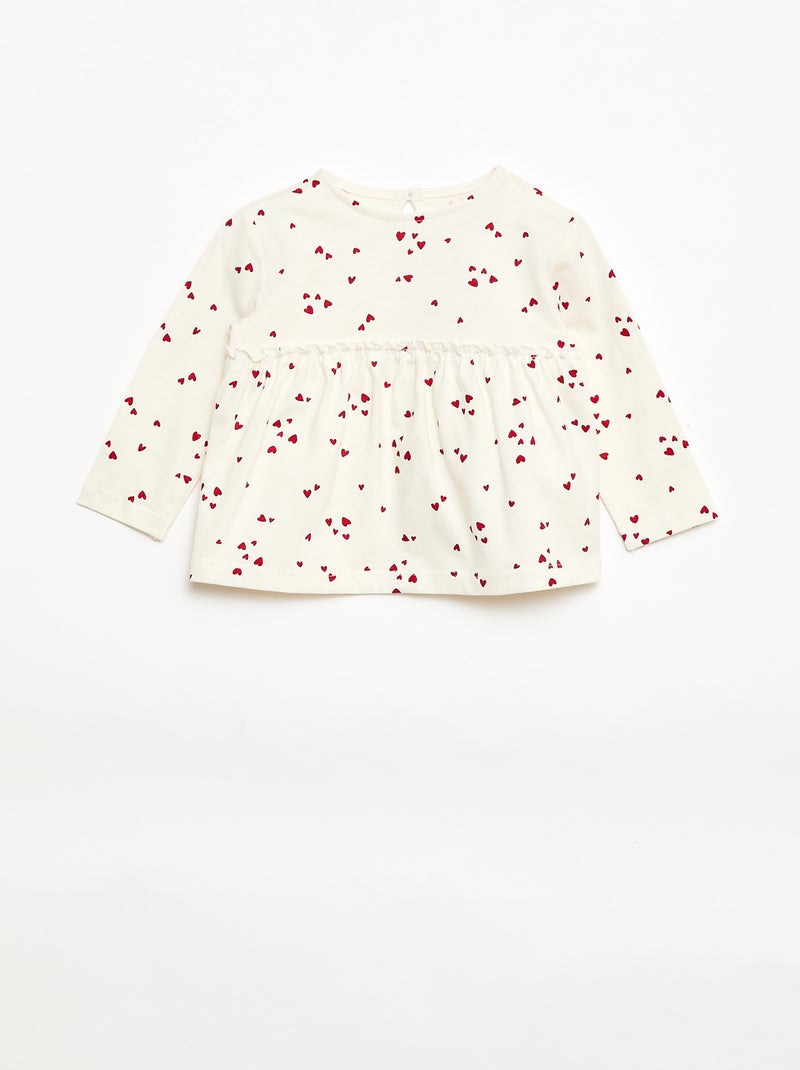 Ensemble t-shirt + legging côtelé - 2 pièces Beige - Kiabi