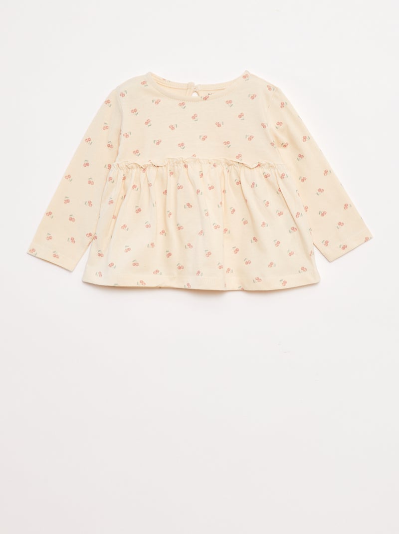 Ensemble t-shirt + legging côtelé - 2 pièces Bleu - Kiabi