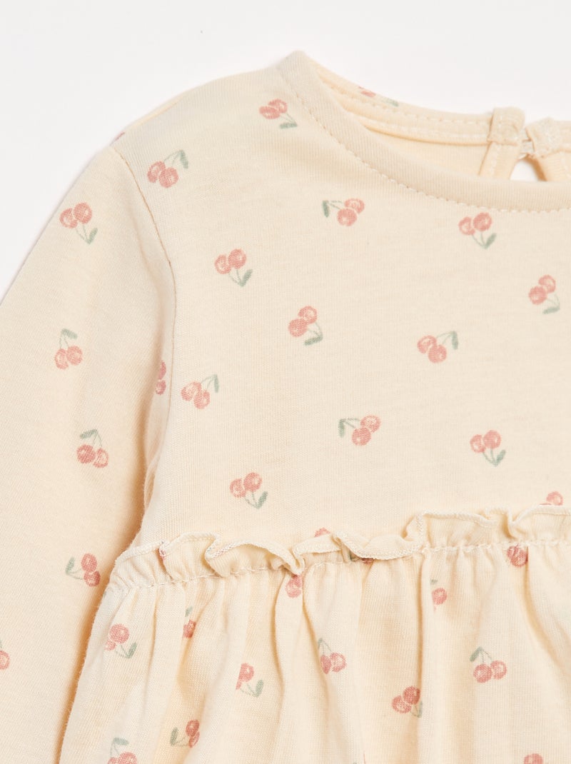 Ensemble t-shirt + legging côtelé - 2 pièces Bleu - Kiabi