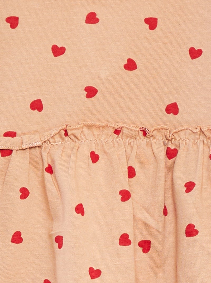 Ensemble t-shirt + legging côtelé - 2 pièces Rose - Kiabi