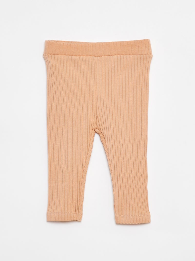 Ensemble t-shirt + legging côtelé - 2 pièces Rose - Kiabi