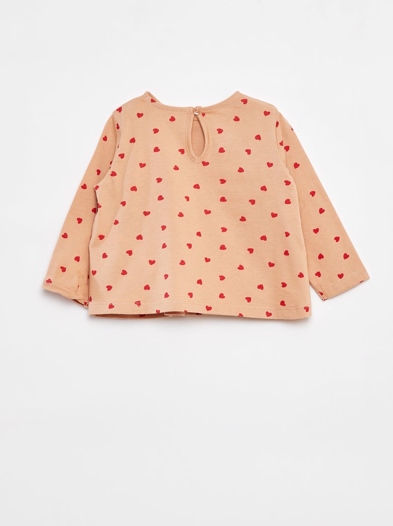 Ensemble t-shirt + legging côtelé - 2 pièces Rose - Kiabi