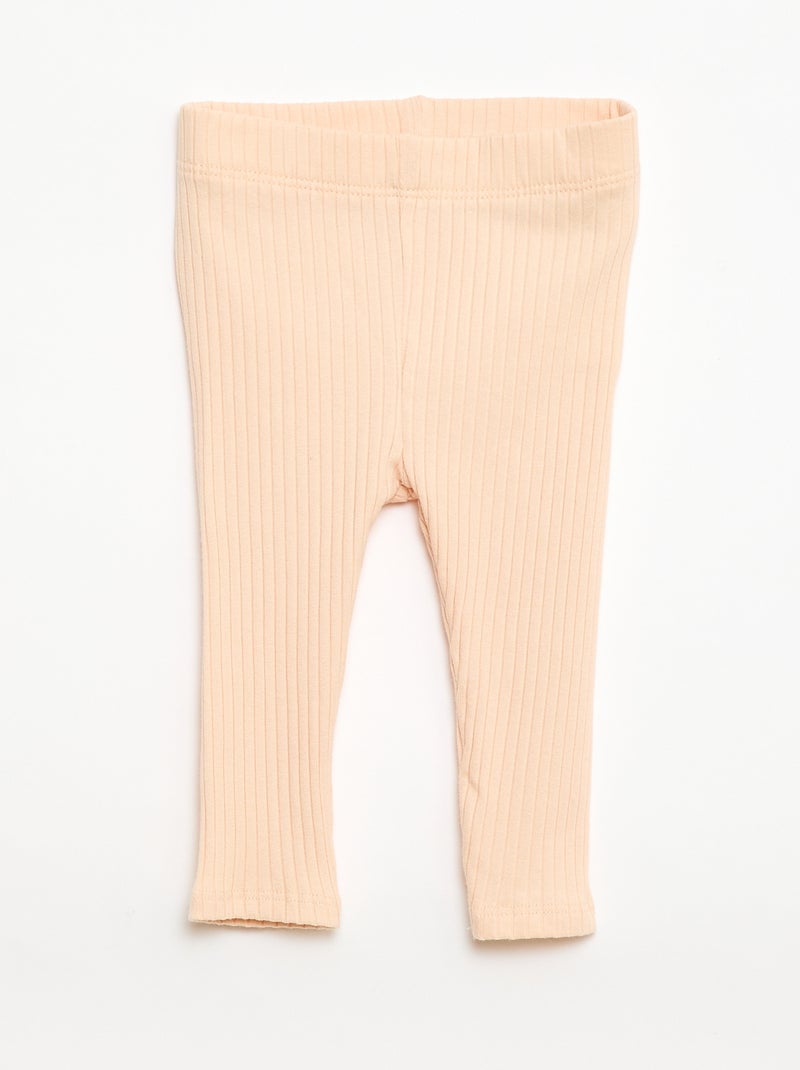 Ensemble t-shirt + legging côtelé - 2 pièces Rose - Kiabi