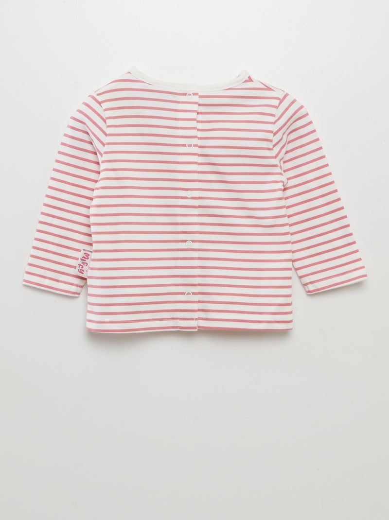 Ensemble t-shirt + legging côtelé + bandeau 'Miffy' - 3 pièces Blanc/rose - Kiabi