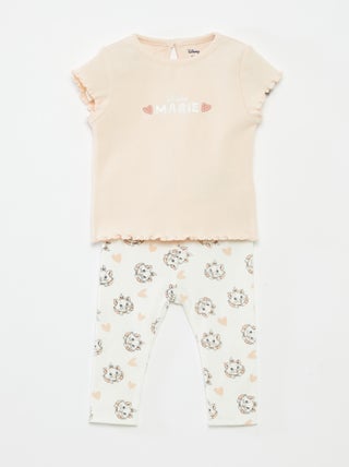 Ensemble t-shirt + legging côtelé 'Marie' - 2 personnes