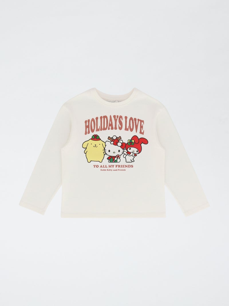 Ensemble t-shirt + legging flare 'Hello Kitty' - 2 pièces Blanc - Kiabi