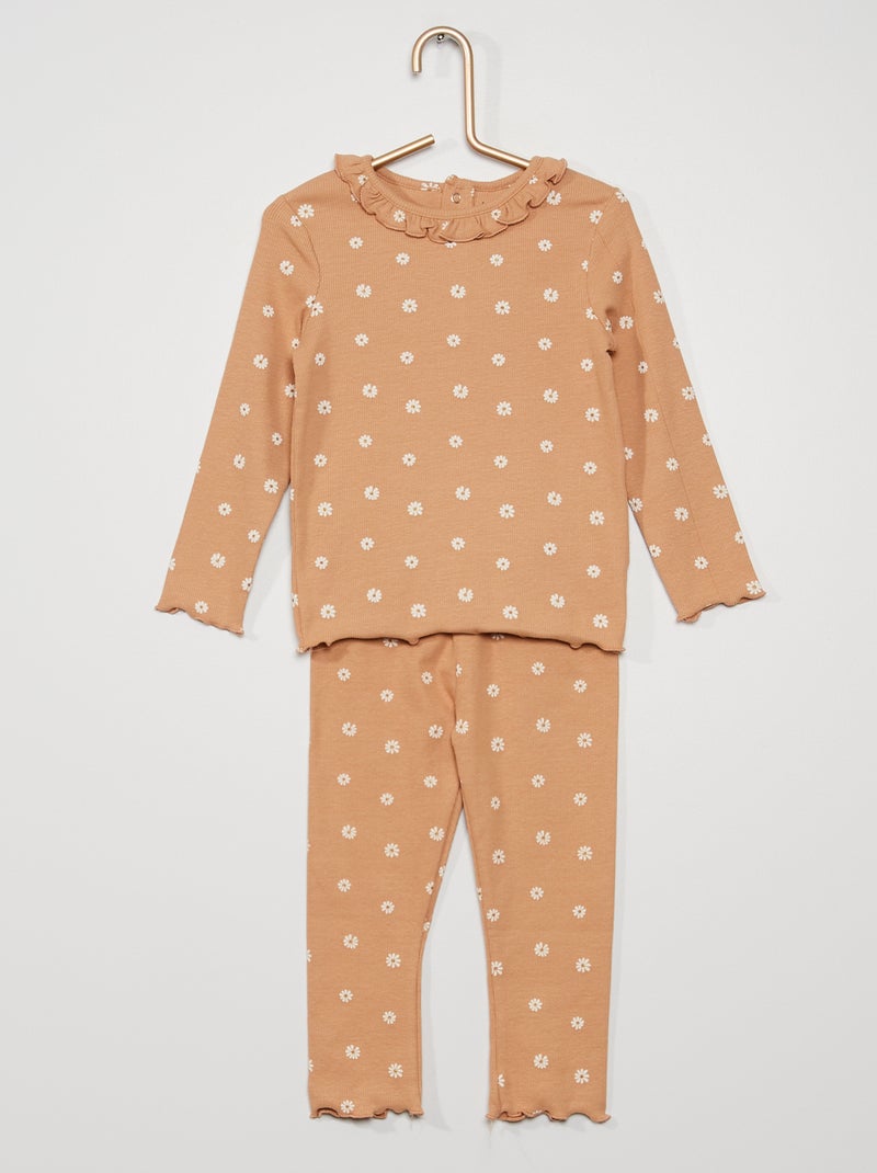 Ensemble t-shirt + legging imprimé rose - Kiabi