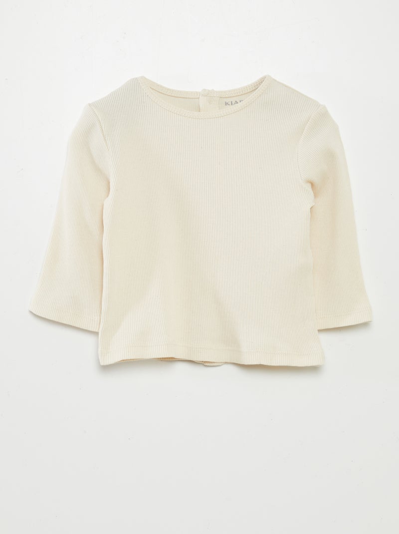 Ensemble t-shirt + legging + veste sans manches - 3 pièces BLANC - Kiabi