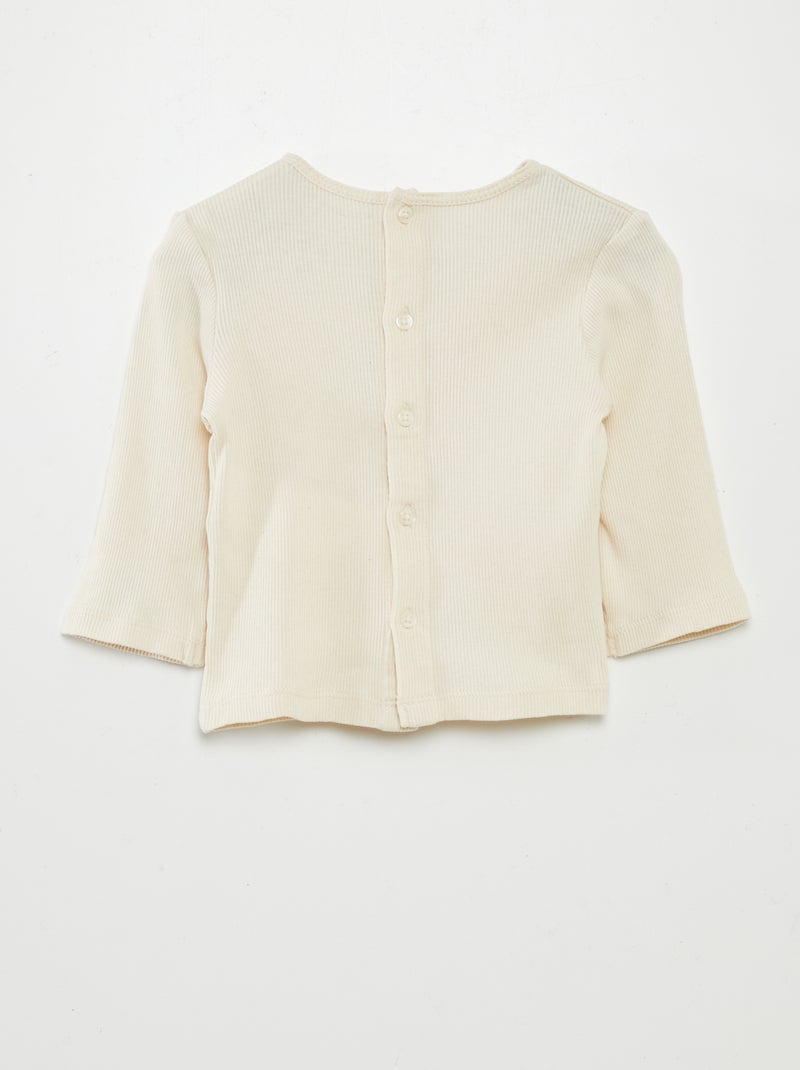 Ensemble t-shirt + legging + veste sans manches - 3 pièces BLANC - Kiabi