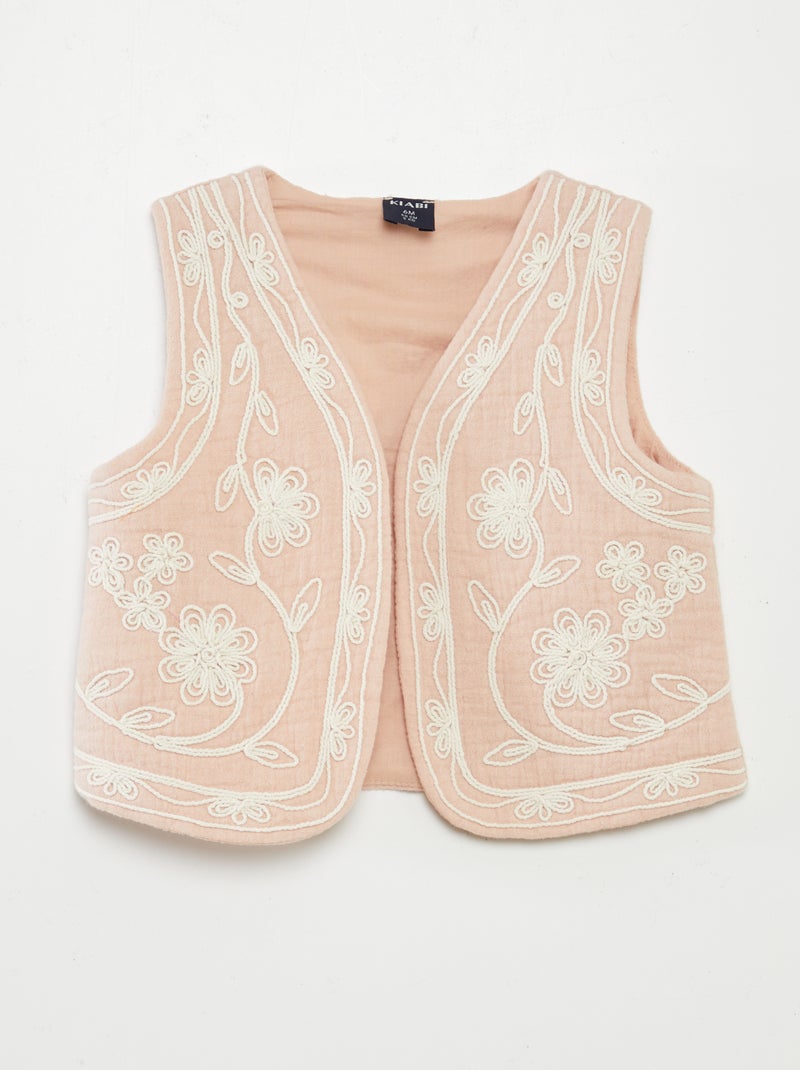 Ensemble t-shirt + legging + veste sans manches - 3 pièces BLANC - Kiabi