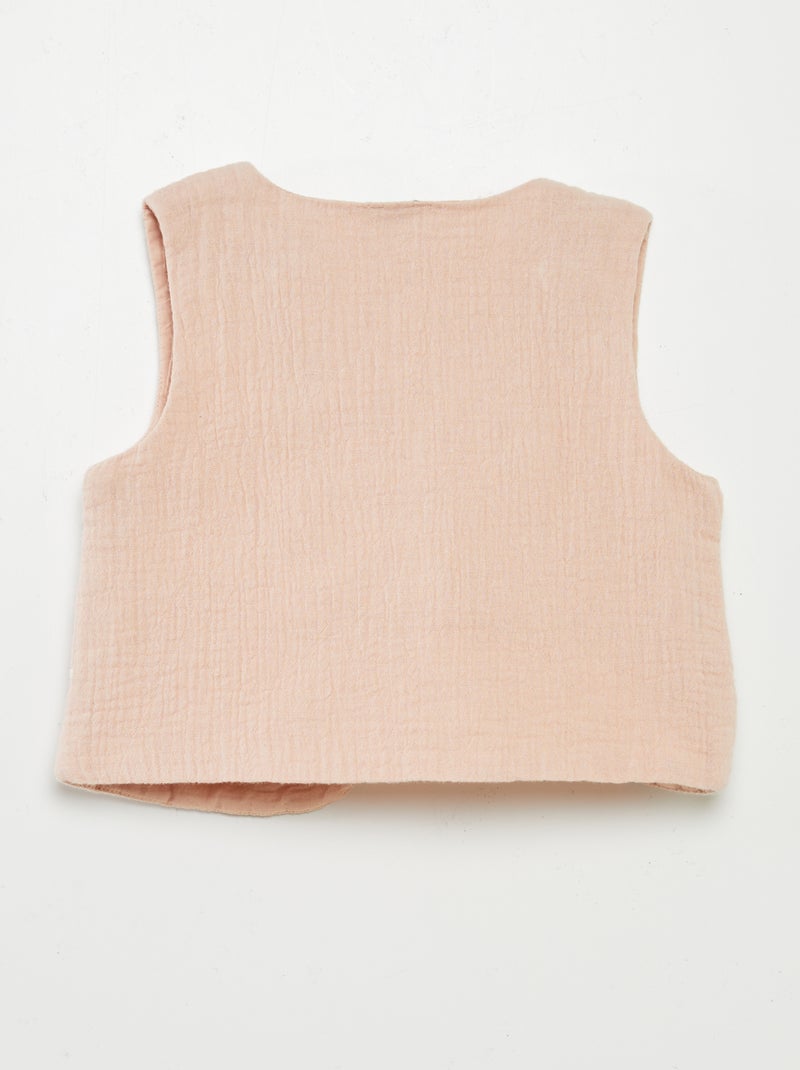 Ensemble t-shirt + legging + veste sans manches - 3 pièces BLANC - Kiabi