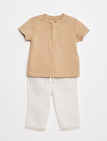 Ensemble t-shirt manches courtes + pantalon léger - 2 pièces