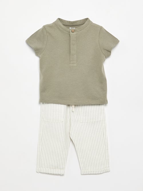 Ensemble t-shirt mao + pantalon - 2 pièces - Kiabi
