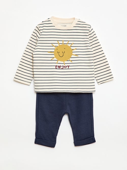 Ensemble t-shirt + pantalon - 2 pièces - Kiabi