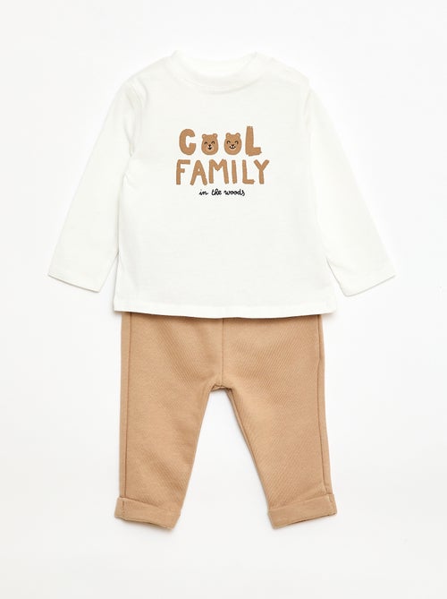 Ensemble t-shirt + pantalon - 2 pièces - Kiabi