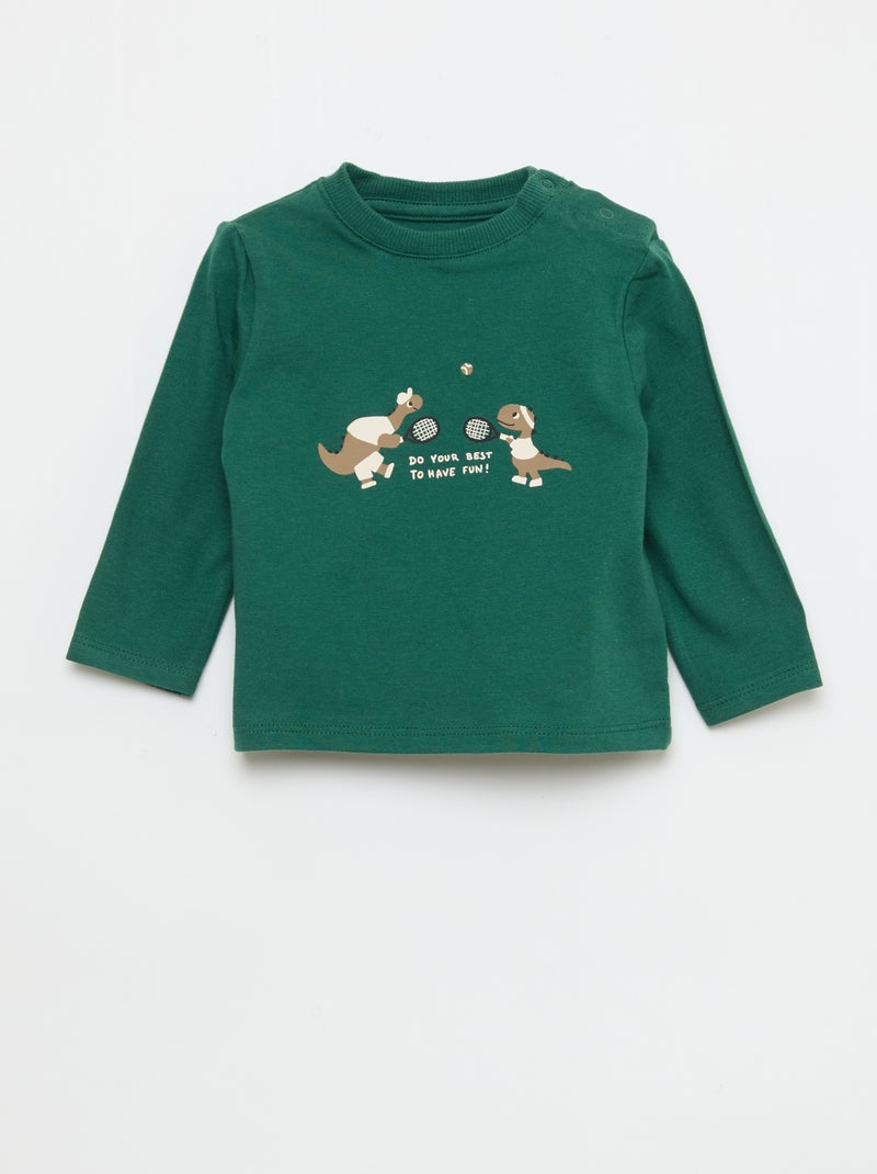 Ensemble t-shirt + pantalon - 2 pièces Vert - Kiabi