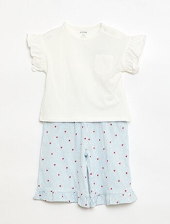 Ensemble t-shirt + pantalon - 2 poches