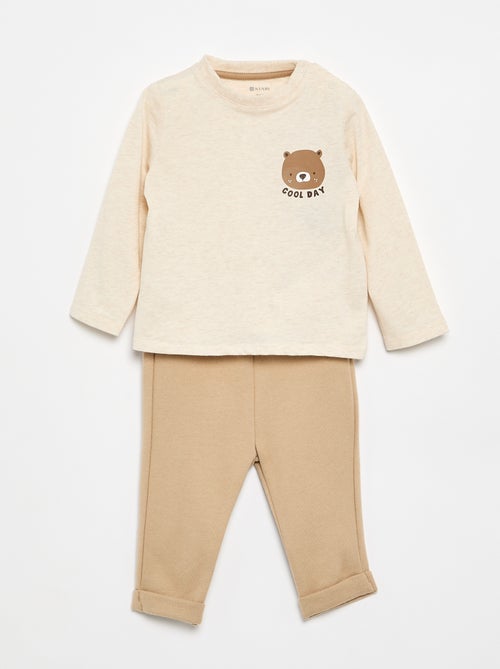 Ensemble T-shirt + pantalon de jogging - 2 pièces - Kiabi