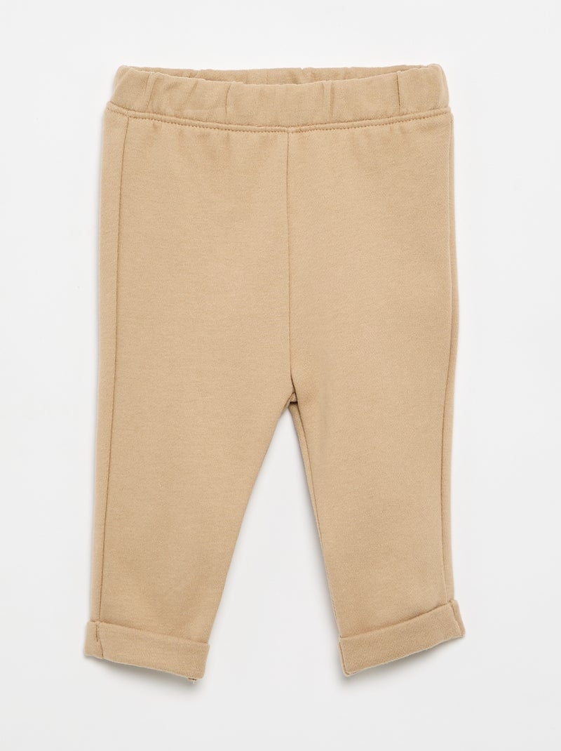 Ensemble T-shirt + pantalon de jogging - 2 pièces Beige - Kiabi