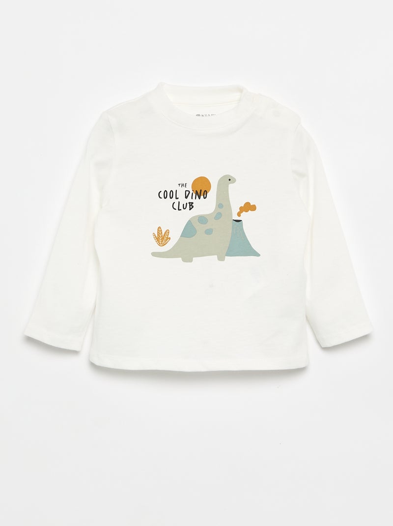 Ensemble T-shirt + pantalon de jogging - 2 pièces Blanc - Kiabi