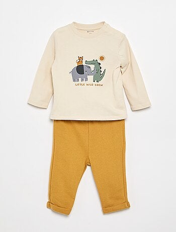 Ensemble T-shirt + pantalon de jogging - 2 pièces