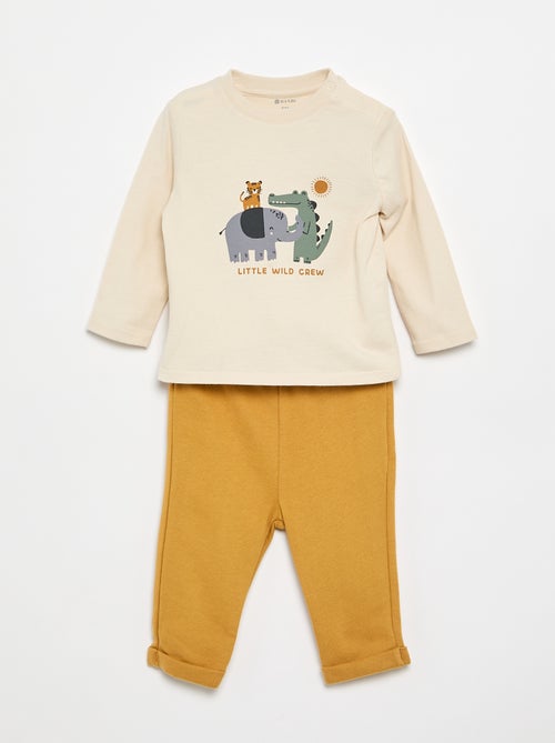 Ensemble T-shirt + pantalon de jogging - 2 pièces - Kiabi