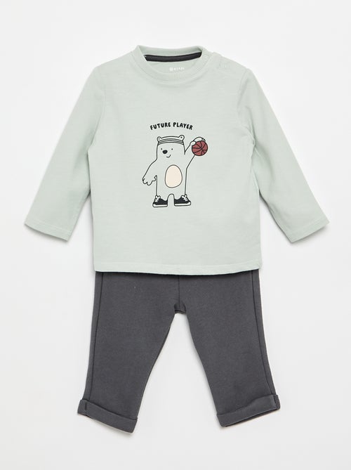 Ensemble T-shirt + pantalon de jogging - 2 pièces - Kiabi