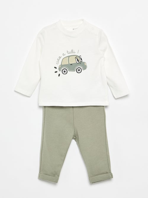 Ensemble T-shirt + pantalon de jogging - 2 pièces - Kiabi