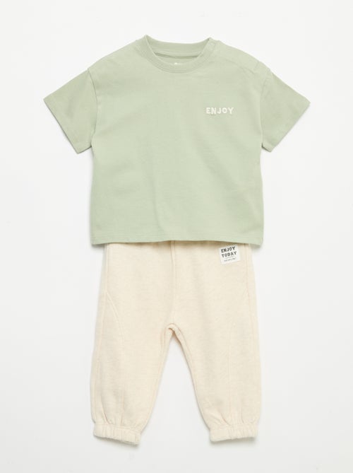 Ensemble T-shirt + pantalon de jogging - Kiabi