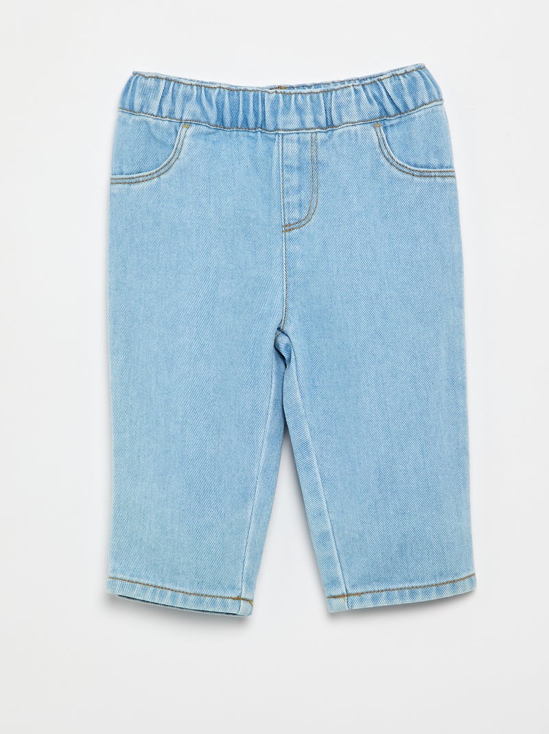 Ensemble t-shirt + pantalon denim - 2 pièces Blanc - Kiabi
