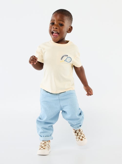 Ensemble t-shirt + pantalon en denim - 2 pièces - Kiabi
