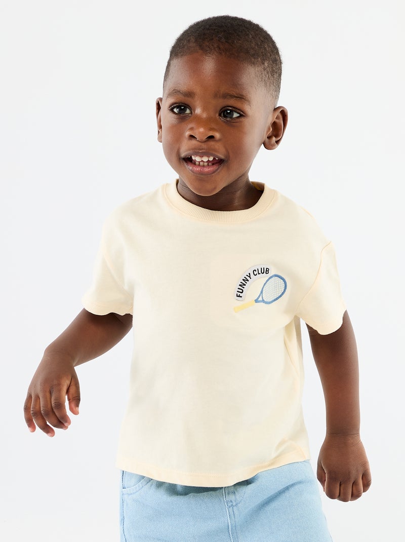Ensemble t-shirt + pantalon en denim - 2 pièces Bleu - Kiabi