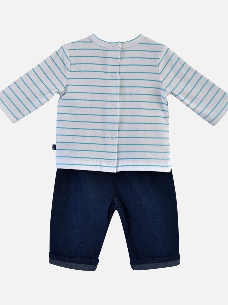 ENSEMBLE T-SHIRT PANTALON ERWIN JEAN NAISSANCE Bleu - Kiabi