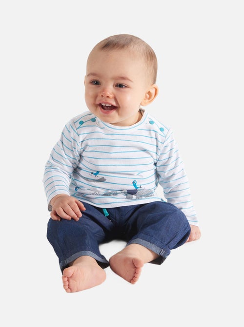 ENSEMBLE T-SHIRT PANTALON ERWIN JEAN NAISSANCE - Kiabi