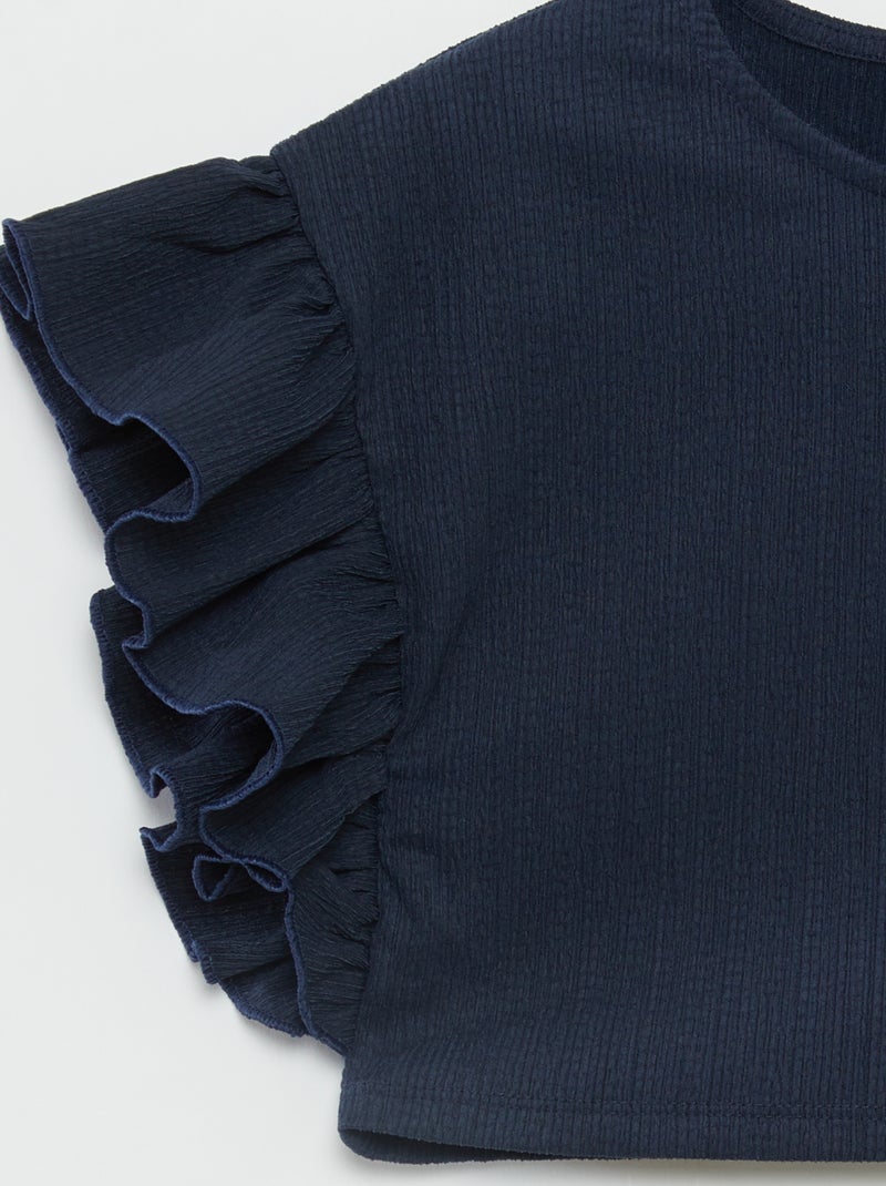 Ensemble t-shirt + pantalon fluides - 2 pièces BLEU MARINE - Kiabi