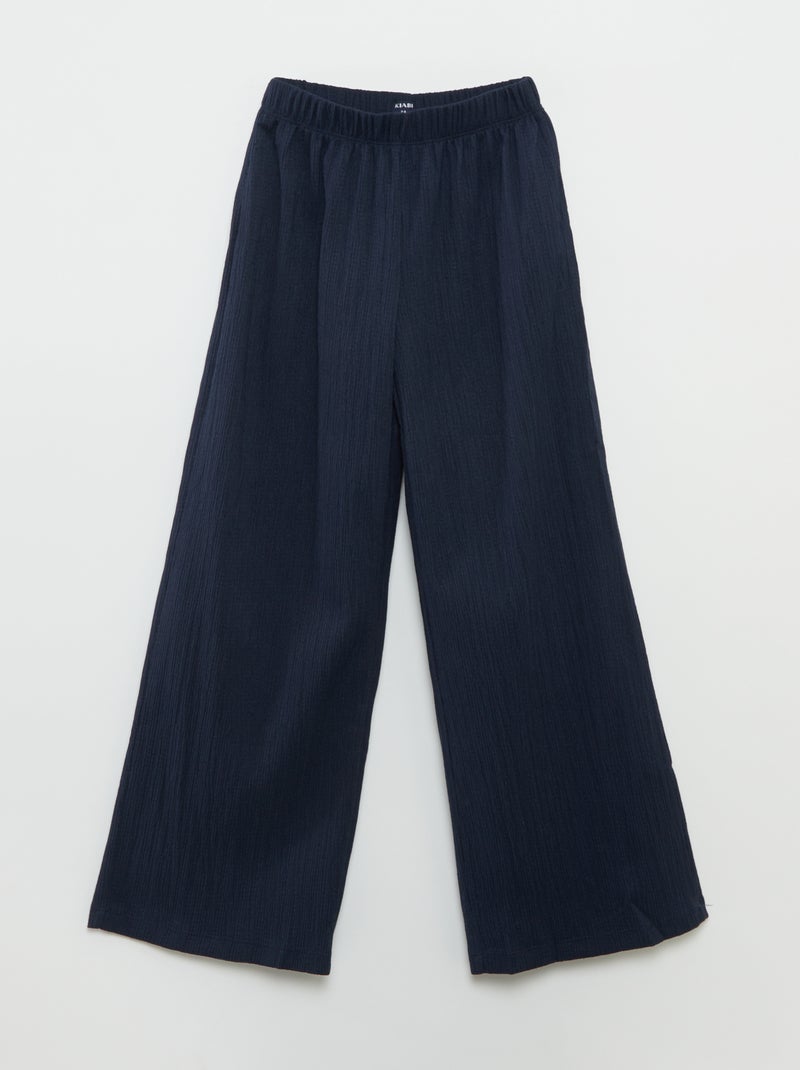 Ensemble t-shirt + pantalon fluides - 2 pièces BLEU MARINE - Kiabi