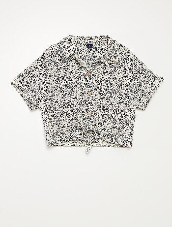 Ensemble t-shirt + pantalon fluides imprimé fleuri - 2 pièces