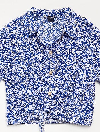 Ensemble t-shirt + pantalon fluides imprimé fleuri - 2 pièces