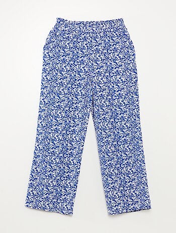 Ensemble t-shirt + pantalon fluides imprimé fleuri - 2 pièces