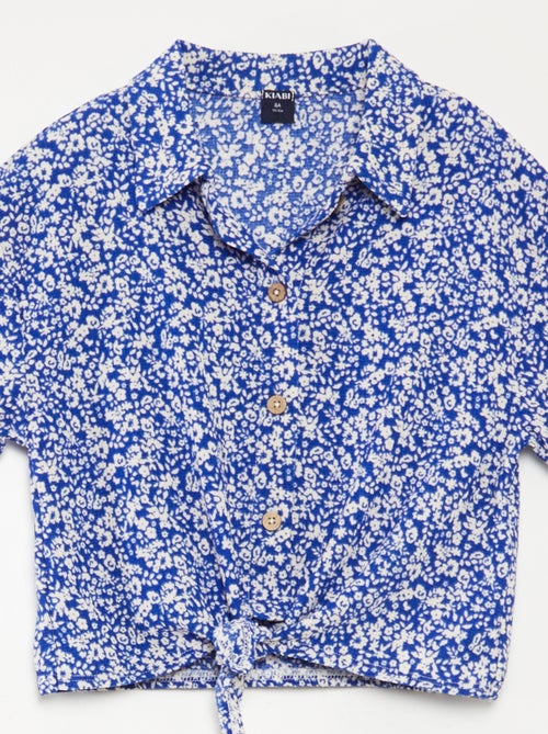 Ensemble t-shirt + pantalon fluides imprimé fleuri - 2 pièces - Kiabi