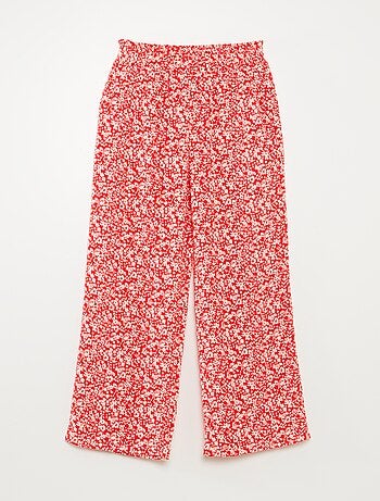 Ensemble t-shirt + pantalon fluides imprimé fleuri - 2 pièces