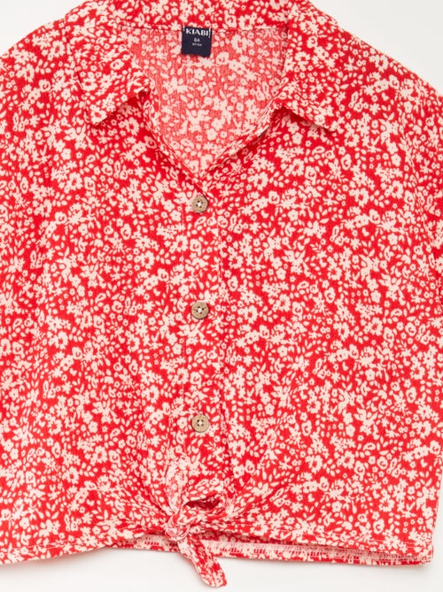 Ensemble t-shirt + pantalon fluides imprimé fleuri - 2 pièces - Kiabi