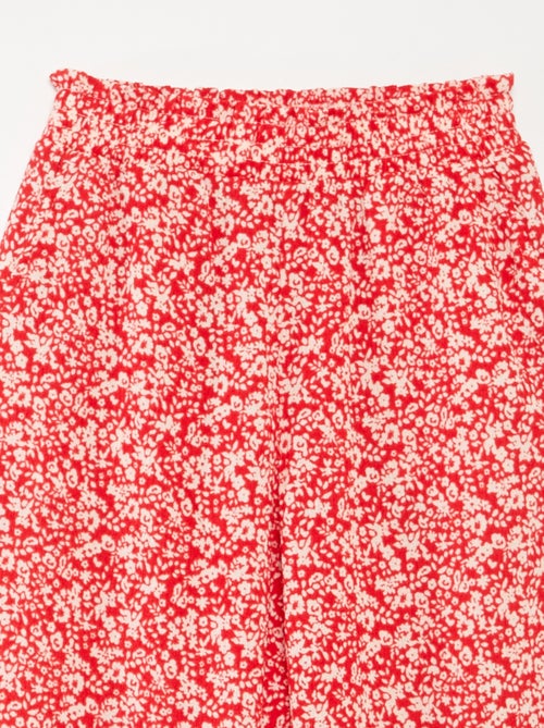 Ensemble t-shirt + pantalon fluides imprimé fleuri - 2 pièces - Kiabi