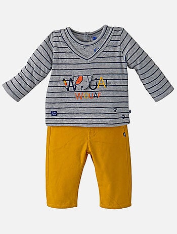 ENSEMBLE T SHIRT PANTALON GARCON