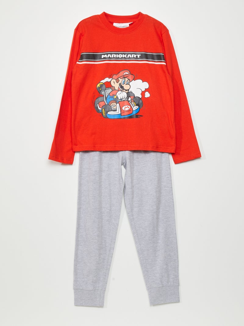 Ensemble t-shirt + pantalon 'Mario Kart' 'Nintendo' - 2 pièces Rouge/gris - Kiabi