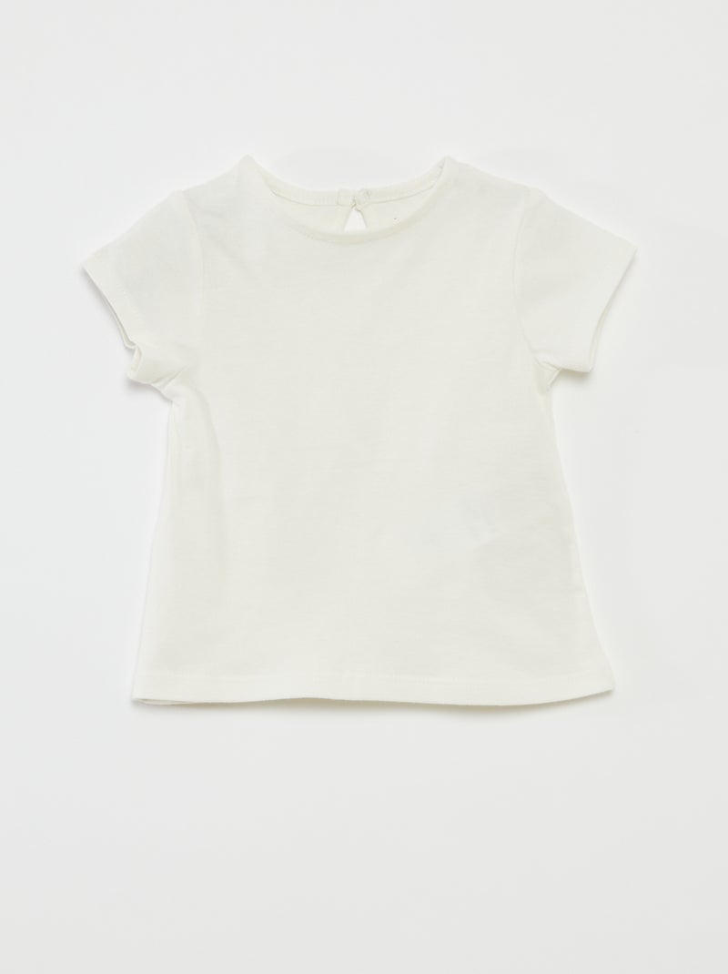 Ensemble t-shirt + robe + bandeau - 3 pièces BLANC - Kiabi